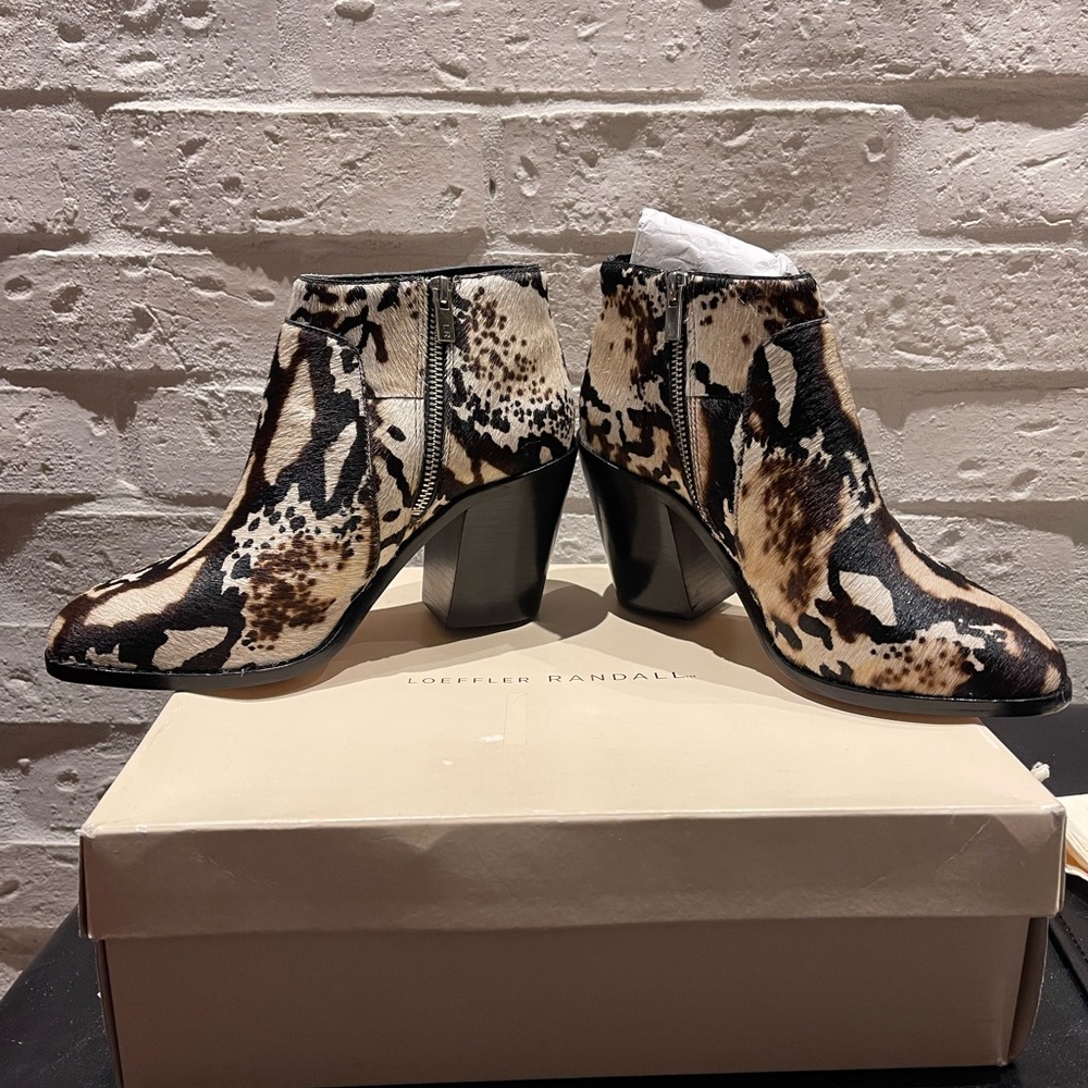 NEW Loeffler Randall Calf Hair Ankle Boots 8 - Picture 9 of 16
